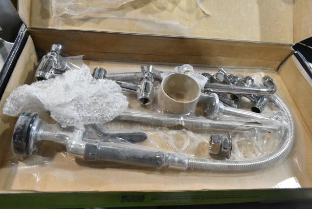 BRAND NEW SCRATCH AND DENT! Regency 600PRD8X 1.15 GPM Deck-Mounted Pre-Rinse Faucet with 8" Centers and 8" Add-On Faucet - Image 3 of 5