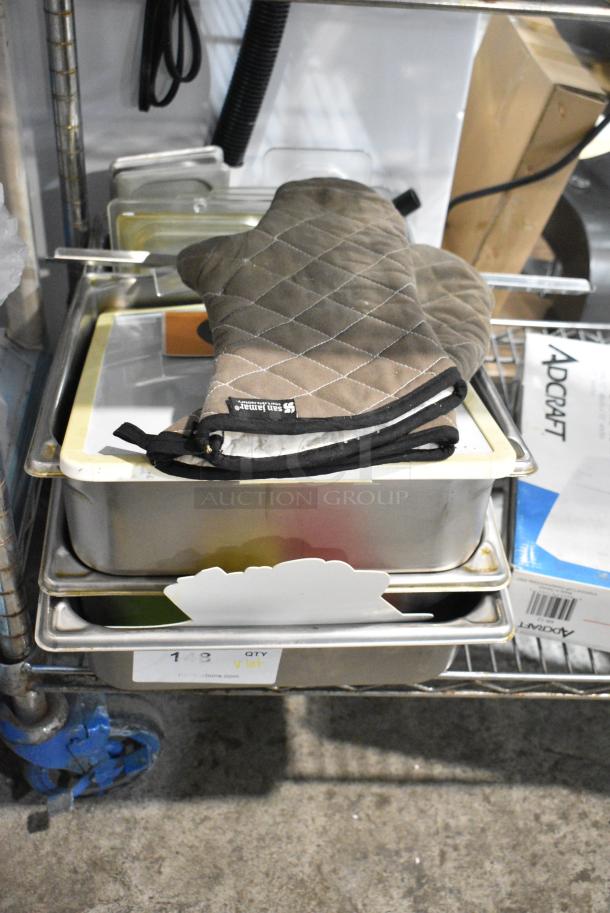 BRAND NEW SCRATCH AND DENT! Lot of Various Items Including Stainless Steel Drop In Bins and Oven Mitts - Image 1 of 5