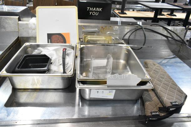 BRAND NEW SCRATCH AND DENT! Lot of Various Items Including Stainless Steel Drop In Bins and Oven Mitts - Image 2 of 5