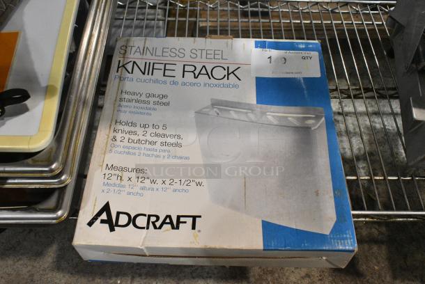 BRAND NEW SCRATCH AND DENT! Adcraft KR-12 Stainless Steel Knife Rack - Image 1 of 4