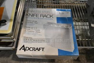 BRAND NEW SCRATCH AND DENT! Adcraft KR-12 Stainless Steel Knife Rack