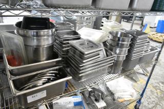 ALL ONE MONEY! Tier Lot of Stainless Steel Drop In Bins.