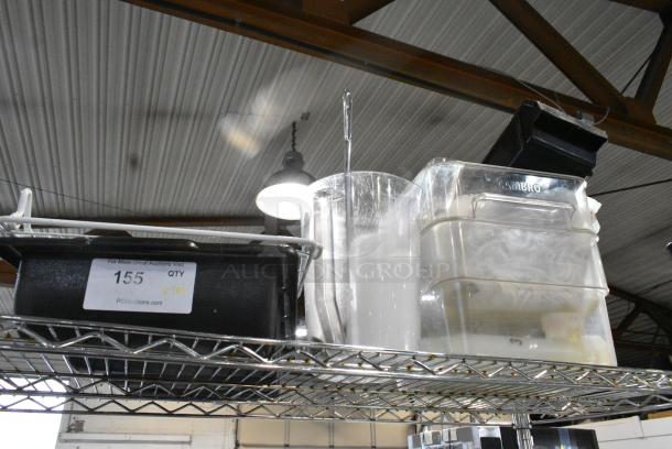 ALL ONE MONEY! Lot of Poly Containers and Bar Topping Rail - Image 1 of 4