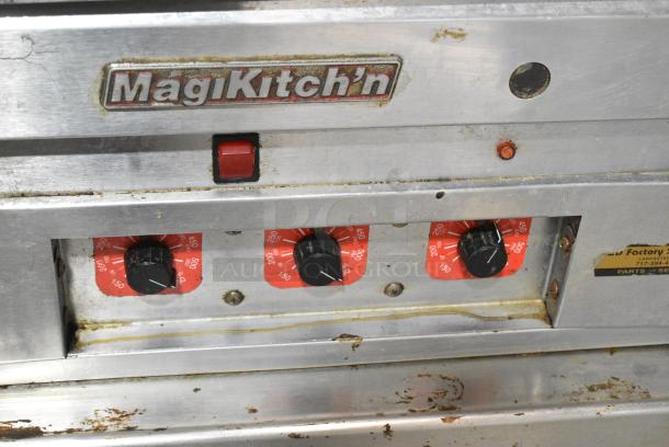 MagiKitch'n Stainless Steel Commercial Countertop Natural Gas Powered Chrome Top Flat Top Griddle w/ Thermostatic Controls. - Image 3 of 6