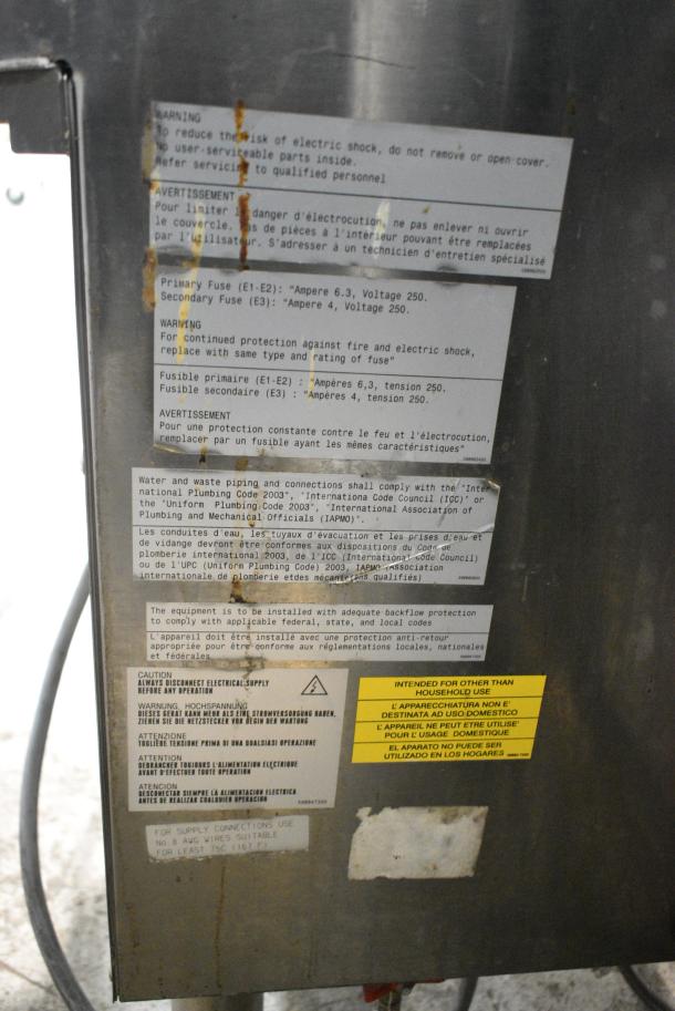 Electrolux Stainless Steel Commercial Electric Powered Floor Style Pasta Cooker. 208/240 Volts, 1 Phase. - Image 8 of 12