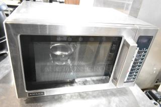 2024 Amana RCS10TS Stainless Steel Commercial Countertop Microwave Oven. 120 Volts, 1 Phase.
