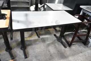 4 Dining Height Table on 2 Metal Table Base. 4 Times Your Bid!