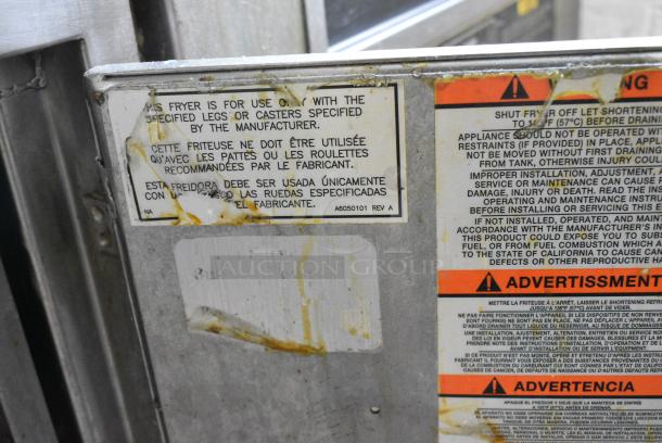 Stainless Steel Commercial Natural Gas Powered 2 Bay Deep Fat Fryer. - Image 7 of 10