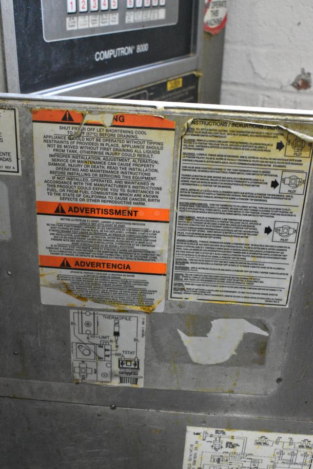 Stainless Steel Commercial Natural Gas Powered 2 Bay Deep Fat Fryer. - Image 9 of 10