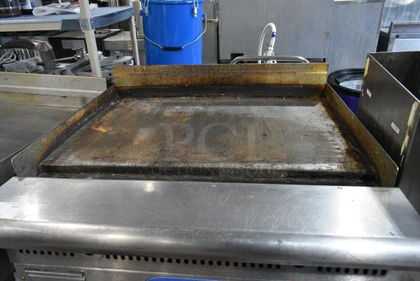 Imperial Stainless Steel Commercial Flat Top Griddle w/ Metal Under Shelf. - Image 4 of 5