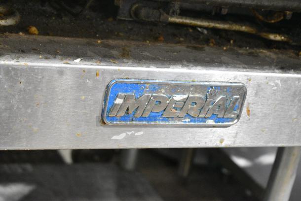 Imperial Stainless Steel Commercial Natural Gas Powered Flat Top Griddle w/ Metal Under Shelf. - Image 3 of 10