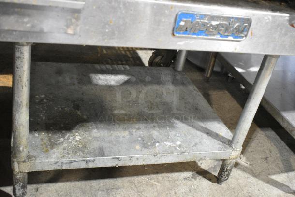 Imperial Stainless Steel Commercial Natural Gas Powered Flat Top Griddle w/ Metal Under Shelf. - Image 5 of 10