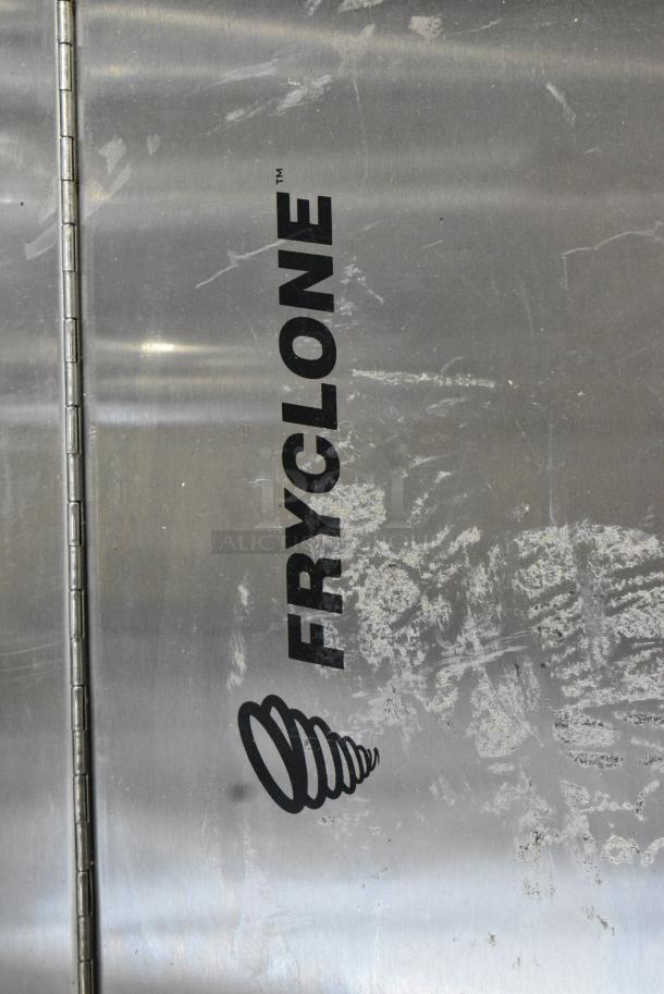 BRAND NEW SCRATCH AND DENT! 2024 Fryclone 259OFM110 Stainless Steel Commercial 115 lb. Low-Profile Portable Fryer Oil Filter Machine with 2-Way Pump on Commercial Casters. 120 Volts, 1 Phase. - Image 3 of 6