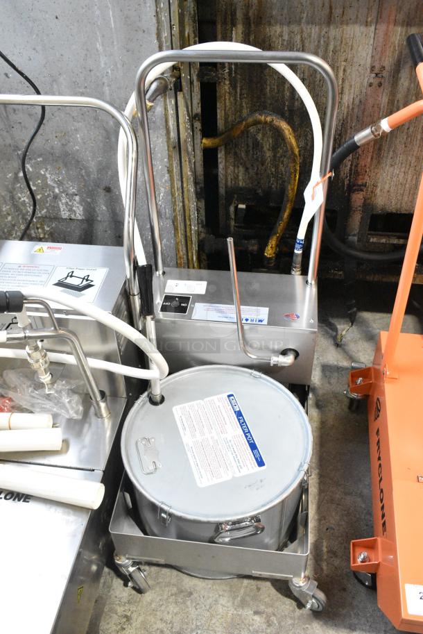 BRAND NEW SCRATCH AND DENT! MirOil BD505 55 lb. Electric Portable Fryer Oil Filter Machine with 1-Way Pump. 120 Volts, 1 Phase. - Image 3 of 8