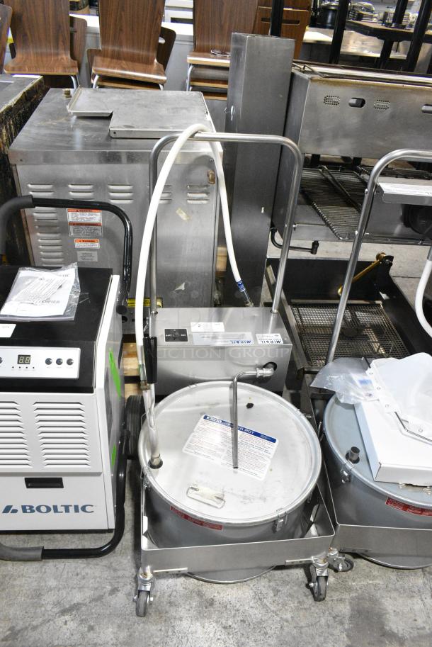 MirOil BD707 75 lb. Electric Portable Fryer Oil Filter Machine with 1-Way Pump. 120 Volts, 1 Phase. - Image 4 of 6