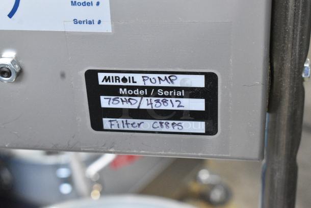 BRAND NEW SCRATCH AND DENT! MirOil 75HD 75 lb. Hand-Operated Portable Fryer Oil Filter Machine with 1-Way Pump. - Image 4 of 4