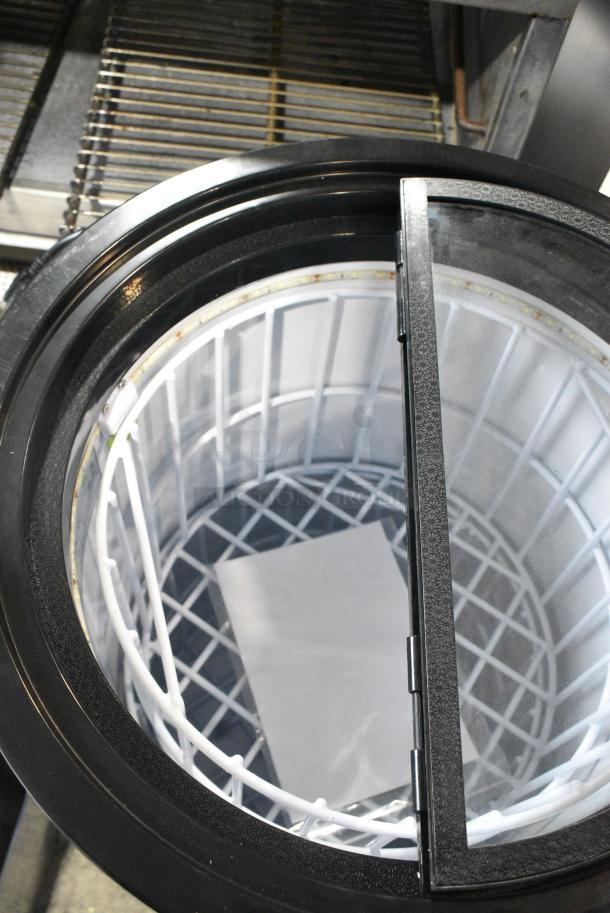 BRAND NEW SCRATCH AND DENT! Galaxy BMR2-CD Cold Drink Barrel Merchandiser Refrigerator - 2.25 cu. ft. 120 Volts, 1 Phase. Tested and Working! - Image 3 of 7