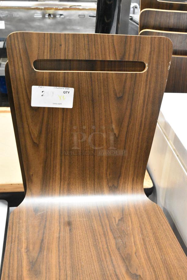 2 Wood Pattern Bar Height Chair. 2 Times Your Bid! - Image 2 of 3