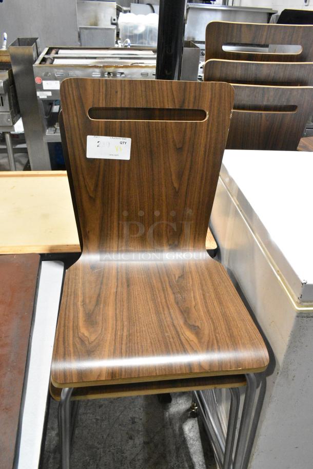 2 Wood Pattern Bar Height Chair. 2 Times Your Bid! - Image 3 of 3