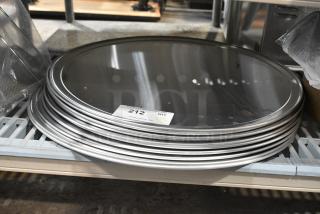 12 BRAND NEW SCRATCH AND DENT! 407PZWRIM22 Choice 22" Aluminum Wide Rim Pizza Pan. 12 Times Your Bid!
