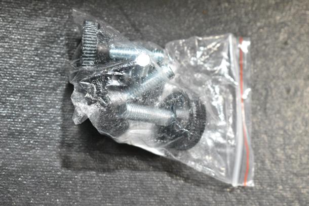 BRAND NEW SCRATCH AND DENT! Lot of 164INDLEGFT Lancaster Table & Seating Floor Glides for Industrial Trestle Table Bases - Image 4 of 4