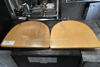 2 BRAND NEW SCRATCH AND DENT! 164CUSHWDNAT Lancaster Table & Seating Natural Finish Wood Seat for Wood Frame Chairs and Bar Stools. 2 Times Your Bid!