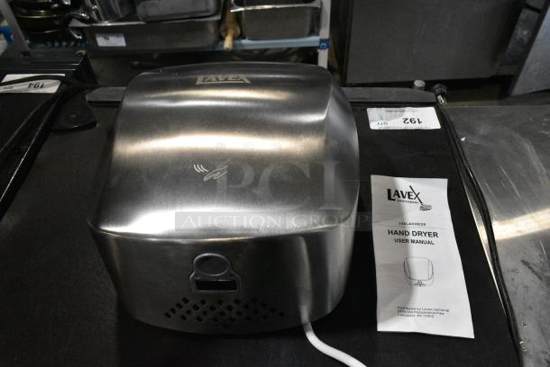 BRAND NEW SCRATCH AND DENT! Lavex 158LAVHD29 Stainless Steel High Speed Automatic Hand Dryer with HEPA Filtration - 110-130V, 1450W - Image 1 of 8