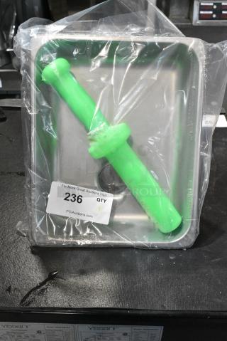 BRAND NEW SCRATCH AND DENT! Metal Tray for Meat Grinder. Goes GREAT w/ Lot 235!