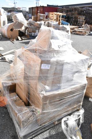 15 BRAND NEW! Boxes Including Tuxton BWS-1402 14 oz. White China French Casserole Bowl / Dish With Handle - 12/Case, 600SM242412 Regency 29" 16-Gauge Stainless Steel One Compartment Floor Mop Sink - 24" x 24" x 12" Bowl. 15 Times Your Bid!