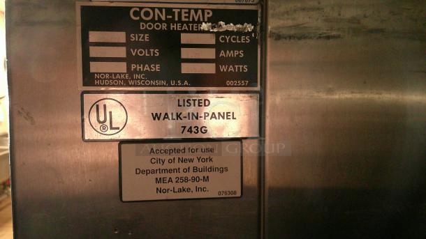 NORLAKE WALK-IN COOLER! COMES WITH 4 TRAY CARTS & 6 FREEZER SHELVES!
BUYER MUST REMOVE - Image 8 of 9