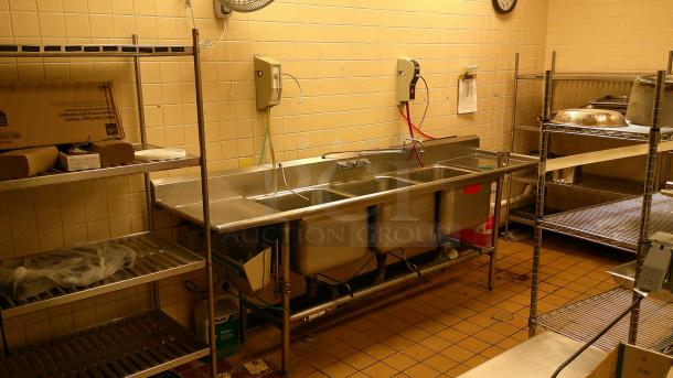 TRIPLE BASIN STAINLESS STEEL UTILITY SINK! - Image 2 of 7