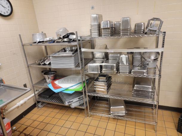 4 TIER SHELVES WITH KITCHEN ACCESSORIES! - Image 1 of 7