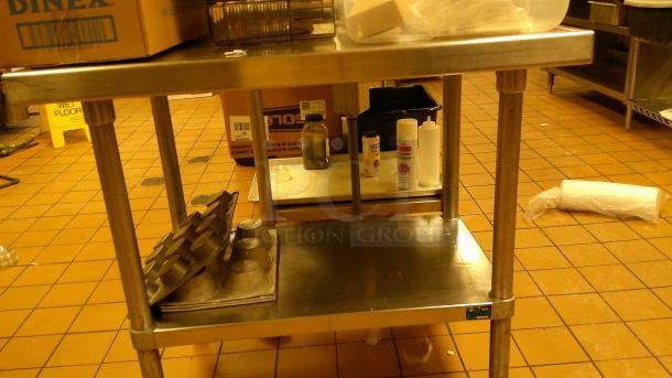 STAINLESS WORKSTATION, SINGLE BASIN, DRAWER, OVERHEAD HANGERS 6'X30"X80" - Image 5 of 5
