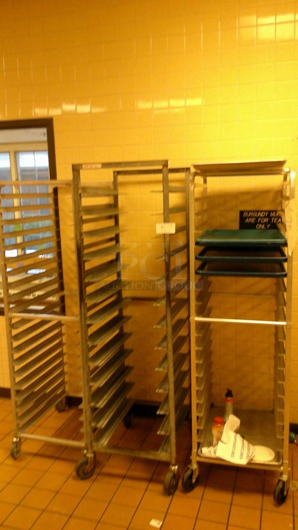 3 TRAY HOLDING ROLLING RACKS - Image 2 of 2