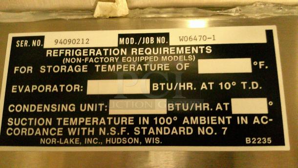 WALK IN FREEZER! NORLAKE FIRELINE WALK IN FREEZER, 8 FREEZER SHELVES
BUYER MUST REMOVE - Image 10 of 10