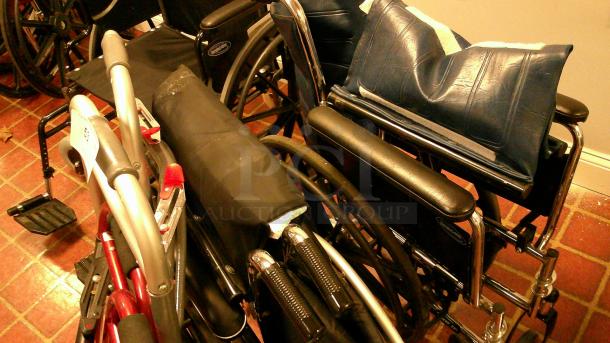 (5) WALKERS (3) FOLDING WHEELCHAIRS! - Image 2 of 3