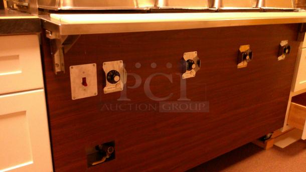 STAINLESS 4 PAN FOOD TROLLEY AND ISLAND! - Image 2 of 5