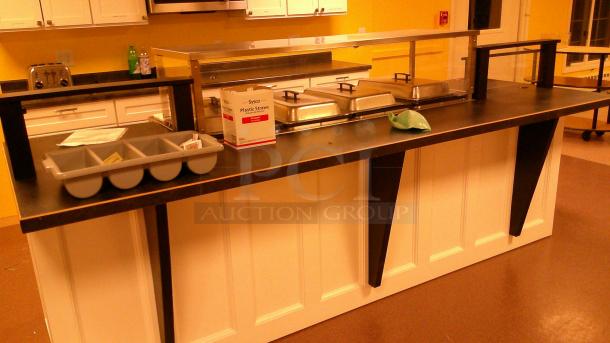 STAINLESS 4 PAN FOOD TROLLEY AND ISLAND! - Image 5 of 5