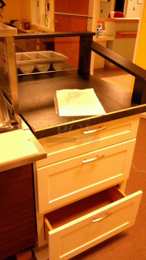 STAINLESS 4 PAN FOOD TROLLEY AND ISLAND! - Image 3 of 5