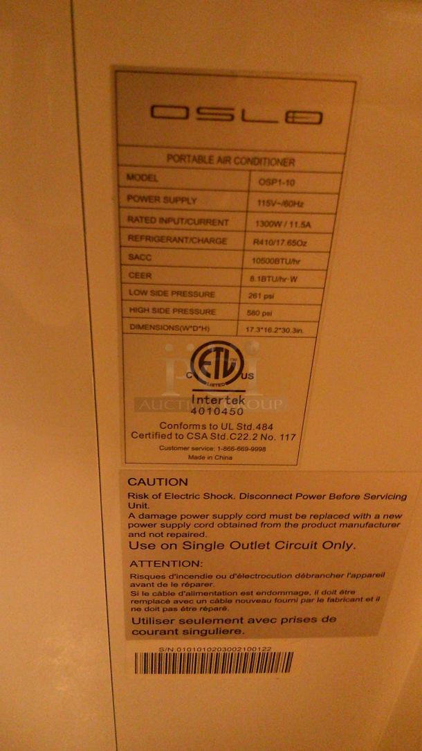 14,000 BTU PORTABLE AIR CONDITIONER! & CHAIRS - Image 7 of 7