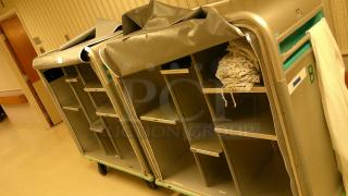 (2X BID) ALUMINUM LINEN CARTS