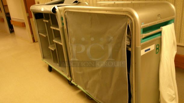 (2X BID) ALUMINUM LINEN CARTS - Image 2 of 3