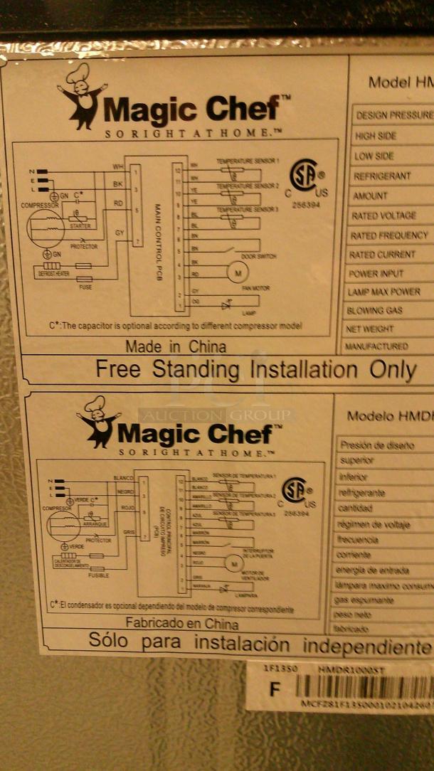 MAGIC CHEF REFRIGERATOR - Image 4 of 4