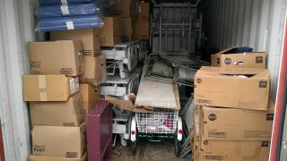 CONEX BOX #1 (NOT INCLUDED) FULL OF ASSORTED MYSTERY ITEMS
*****BUYER MUST TAKE ALL ITEMS******. 

UNKNOWN CONTENTS IN CONEX. BUYER MUST REMOVE ALL ITEMS ON PICKUP DAY OR PAY $500 DISPOSAL FEE. **CONEX BOX ITSELF  IS NOT INCLUDED **
CASH DISCOUNT NOT INCLUDED ON THIS ITEM