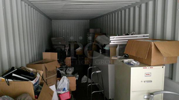 CONEX BOX #5 (NOT INCLUDED) FULL OF ASSORTED MYSTERY ITEMS
*****BUYER MUST TAKE ALL ITEMS******. 

UNKNOWN CONTENTS IN CONEX. BUYER MUST REMOVE ALL ITEMS ON PICKUP DAY OR PAY $500 DISPOSAL FEE. **CONEX BOX ITSELF  IS NOT INCLUDED **

CASH DISCOUNT NOT INCLUDED ON THIS ITEM - Image 1 of 4