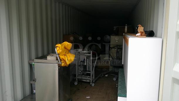 CONEX BOX #5 (NOT INCLUDED) FULL OF ASSORTED MYSTERY ITEMS
*****BUYER MUST TAKE ALL ITEMS******. 

UNKNOWN CONTENTS IN CONEX. BUYER MUST REMOVE ALL ITEMS ON PICKUP DAY OR PAY $500 DISPOSAL FEE. **CONEX BOX ITSELF  IS NOT INCLUDED **

CASH DISCOUNT NOT INCLUDED ON THIS ITEM - Image 3 of 4