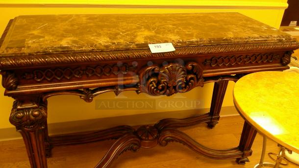 CASA MOLINO COLLECTION CONSOL TABLE W/ GRANITE TOP! - Image 1 of 2