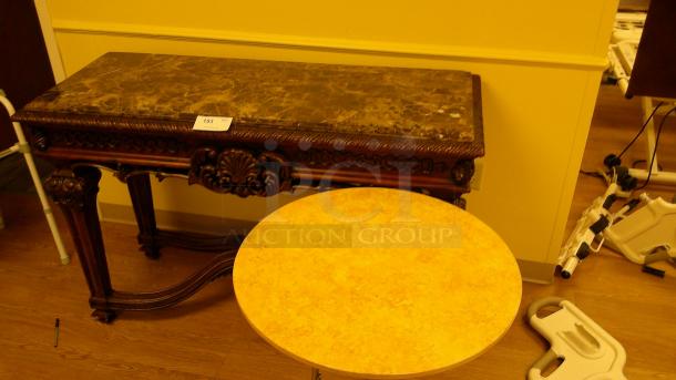 CASA MOLINO COLLECTION CONSOL TABLE W/ GRANITE TOP! - Image 2 of 2