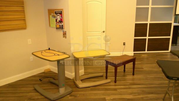 WHOLE MEETING ROOM W/ RETRACTABLE PROJECTOR SCREEN! ROLLING TABLES WITH CABINETS, 4 WALL MOUNTED CABINETS, 3 FOLDING TABLES, 2 STANDING AC's, 1 ONKYO STEREO, 1 CHAULKBOARD............
https://youtube.com/shorts/tpJsxyYJvck - Image 11 of 12