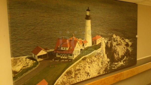 PORTLAND MAINE HEADLIGHT CANVAS! - Image 1 of 1